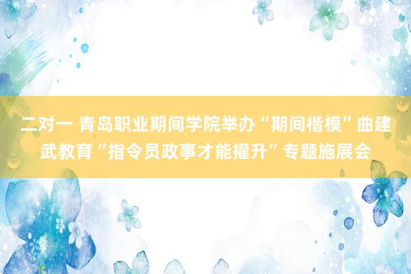 二对一 青岛职业期间学院举办“期间楷模”曲建武教育“指令员政事才能擢升”专题施展会