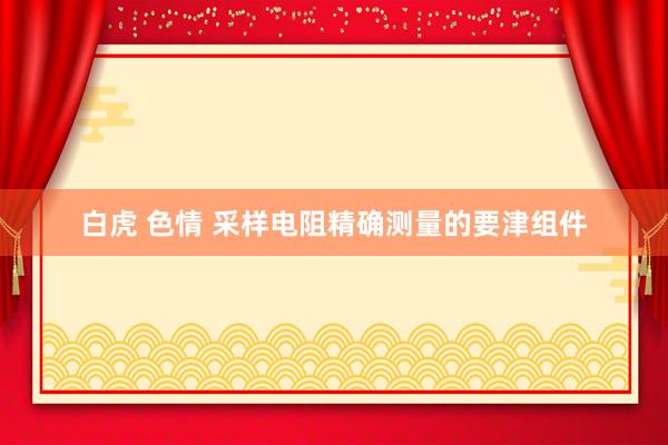 白虎 色情 采样电阻精确测量的要津组件