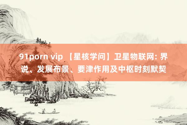 91porn vip 【星核学问】卫星物联网: 界说、发展布景、要津作用及中枢时刻默契